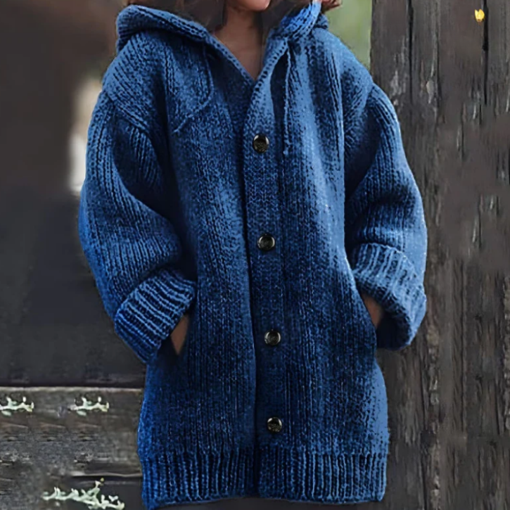 Damesvest met Capuchon Gebreid Warm en Stijlvol - StudioMarella
