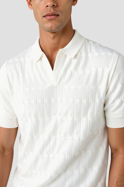 Witte Heren Poloshirt Klassiek en Stijlvol