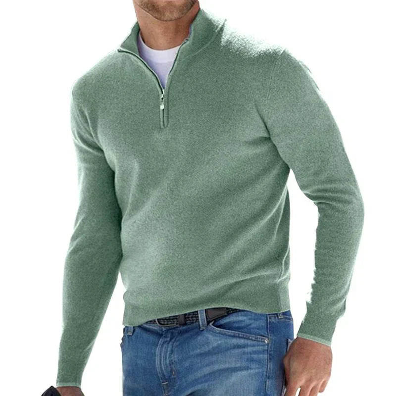 Katoenen Trui Half-Zip voor Heren en Dames