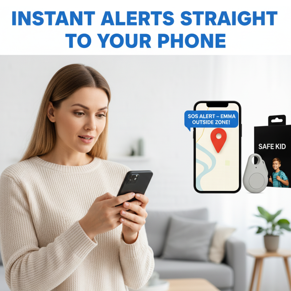 Kinder GPS-Tracker Waterdicht met Real-Time Locatie & SOS-Alarm | Klein, Licht, Draagtasje en Beveiligingsfuncties