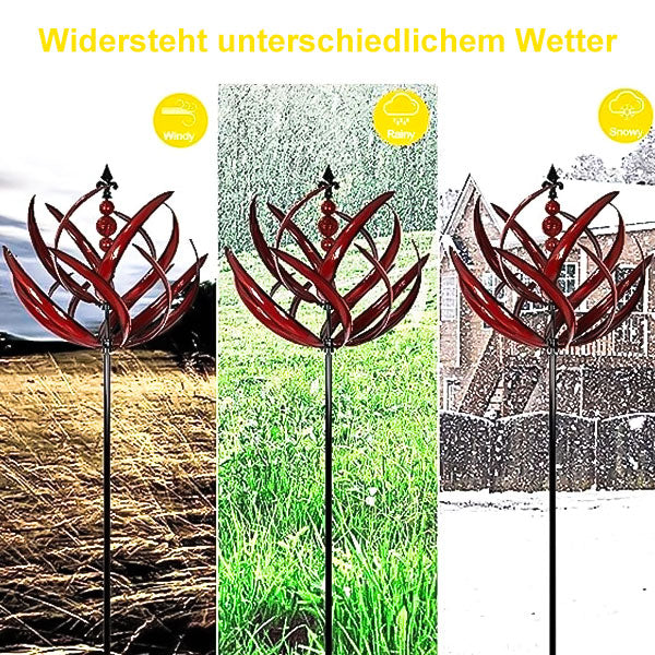 Tuinwindmolen Draaibaar Metaal Weervaan Vogel Design Blauw Rood 90cm voor Terras Tuin Balkon Decoratie
