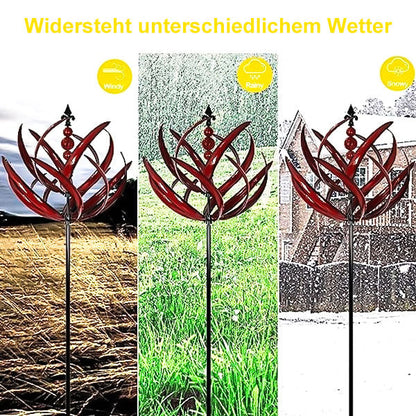 Tuinwindmolen Draaibaar Metaal Weervaan Vogel Design Blauw Rood 90cm voor Terras Tuin Balkon Decoratie