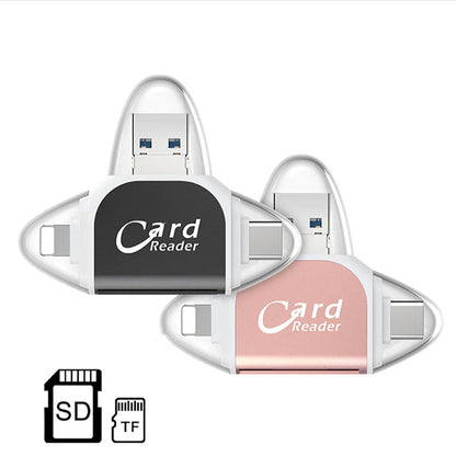 Kaartlezer 4 In 1 USB C Lightning SD Micro SD USB 3.0