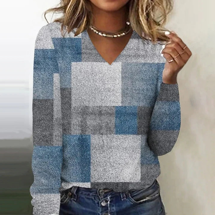 Vrouwentop Geruit Vintage Stijl - StudioMarella