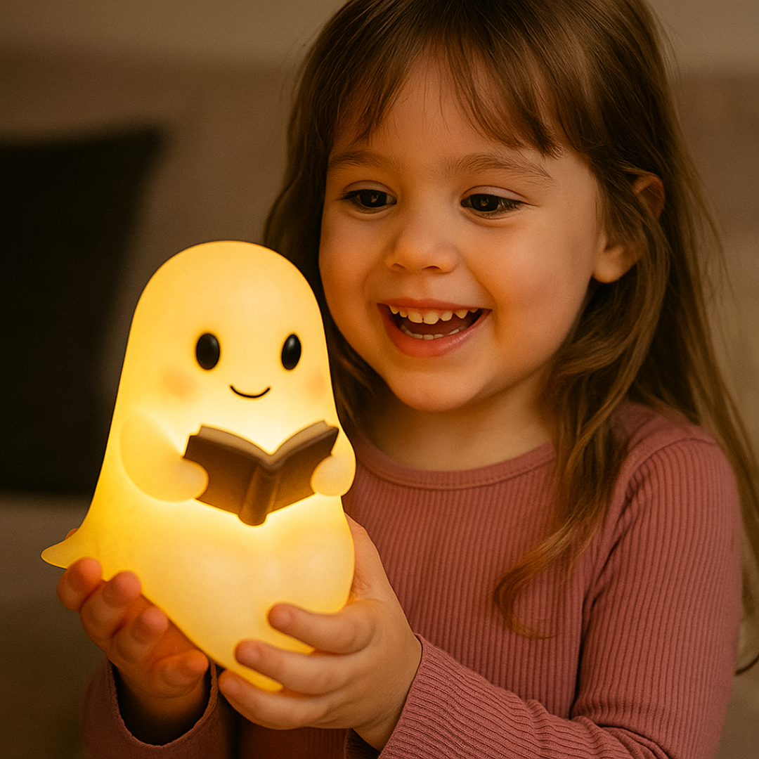 Spookjes Nachtlampje Handgemaakt Keramiek Warm Wit LED Sfeerverlichting Slaapkamer Cadeau