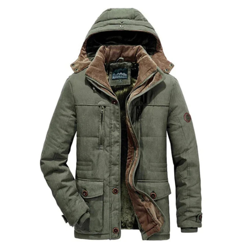 Heren Winterjas Gewatteerd met Capuchon Warm en Waterdicht