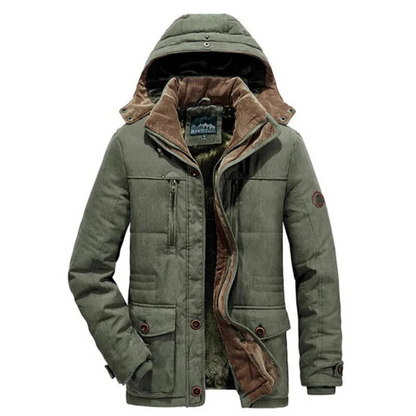 Heren Winterjas Gewatteerd met Capuchon Warm en Waterdicht