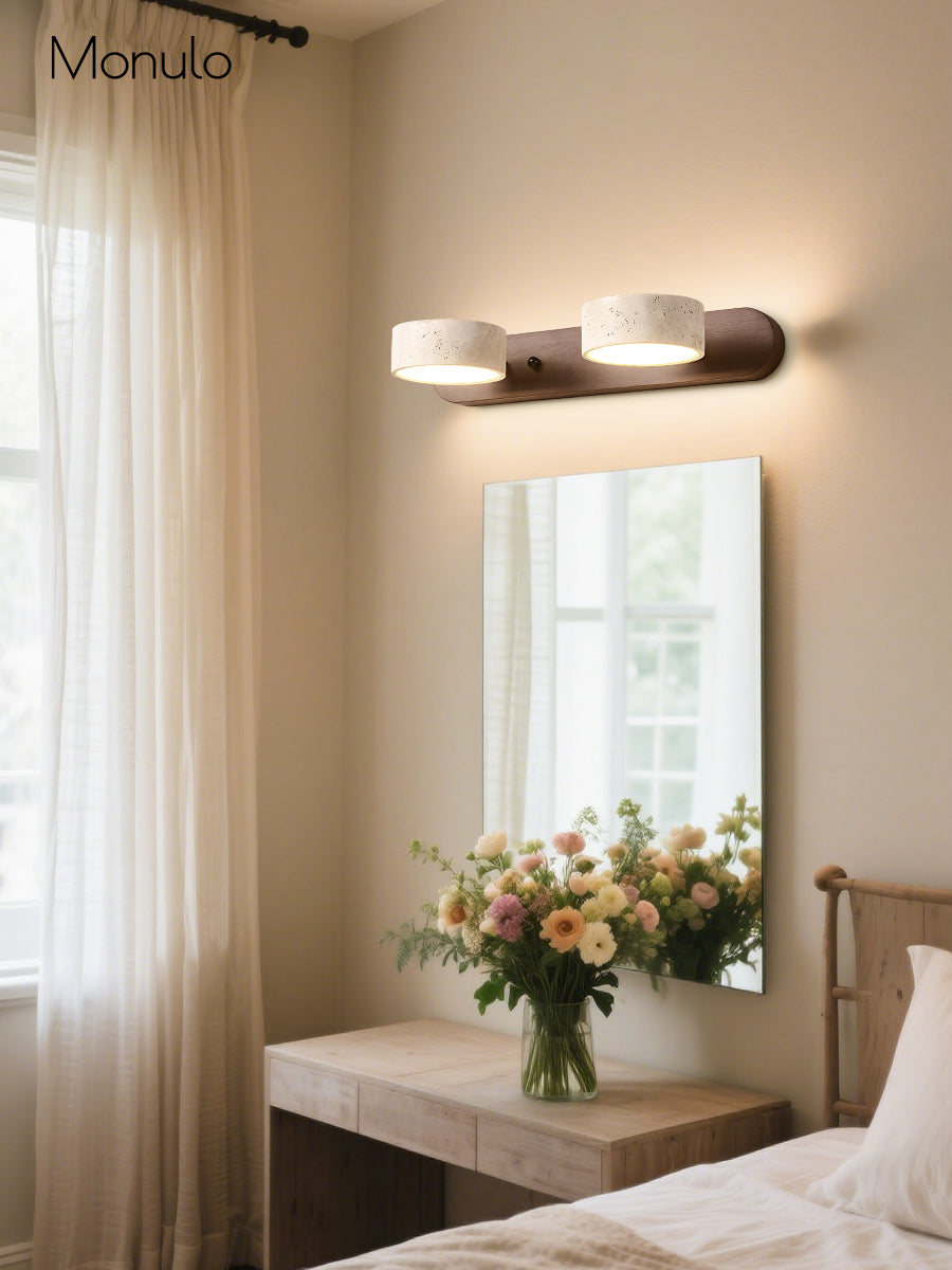 Wandlamp met meerdere lichtpunten natuursteen modern badkamerverlichting warmwit koelwit 2-3-4 lichts stenen armatuur
