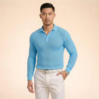 Comfortabele Polo Sweater Moderne Stijl Mannen
