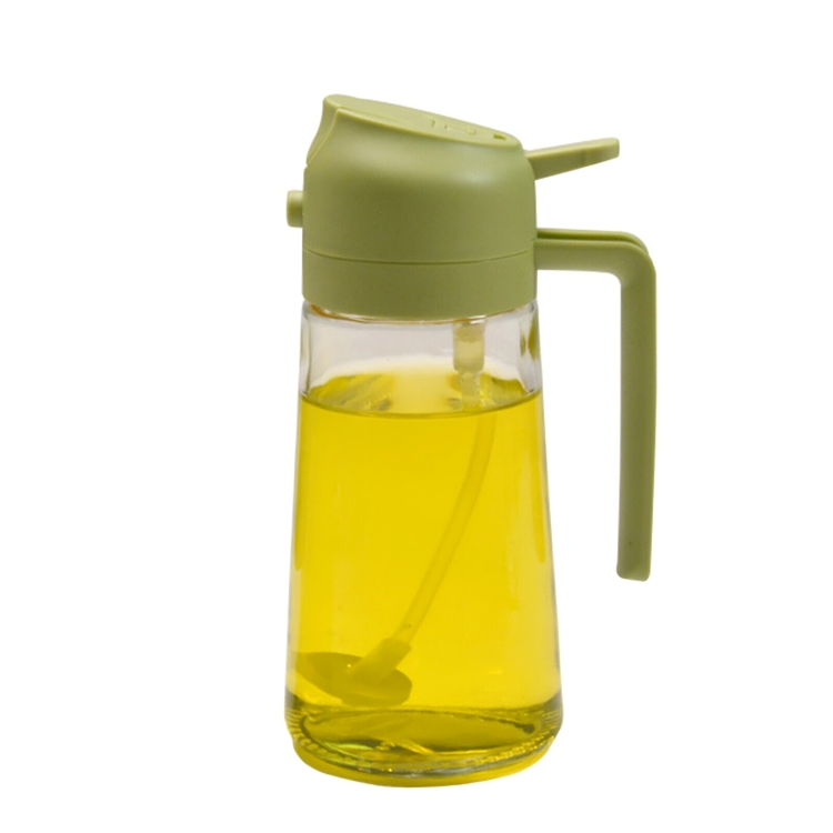 Oliespray Fles met Verstuiver 470ml Groen Geel Wit Zwart Keuken Koken Gezond Bakken Grillen Olijfolie Doseren Bespaart Olie