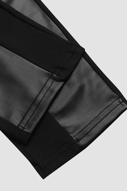 Leren Pantalon Met Rits Sluiting