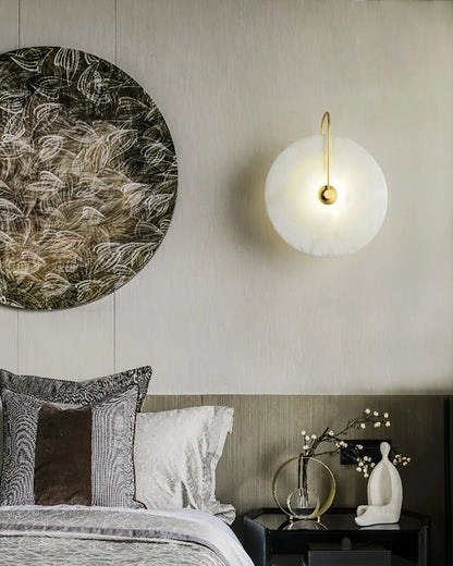Ronde LED Wandlamp Acrylaat 20-25cm Zwart Goud Warm Licht Slaapkamer Hal