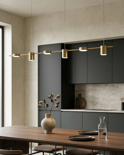 Lineaire LED Hanglamp Helios – Moderne Verlichting met Metaal en Acryl voor Eetkamer en Woonkamer