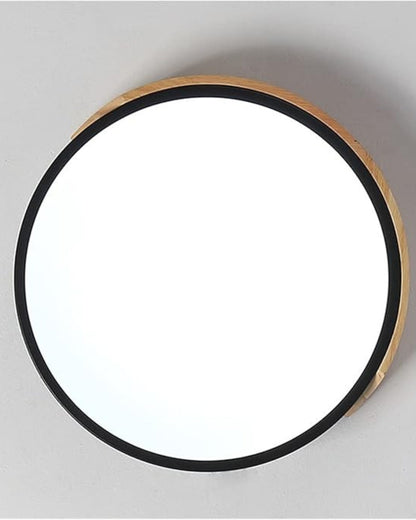 Moderne ronde plafondlamp met houtaccent en LED verlichting – minimalistische designlamp in 23 30 40 50 en 60 cm