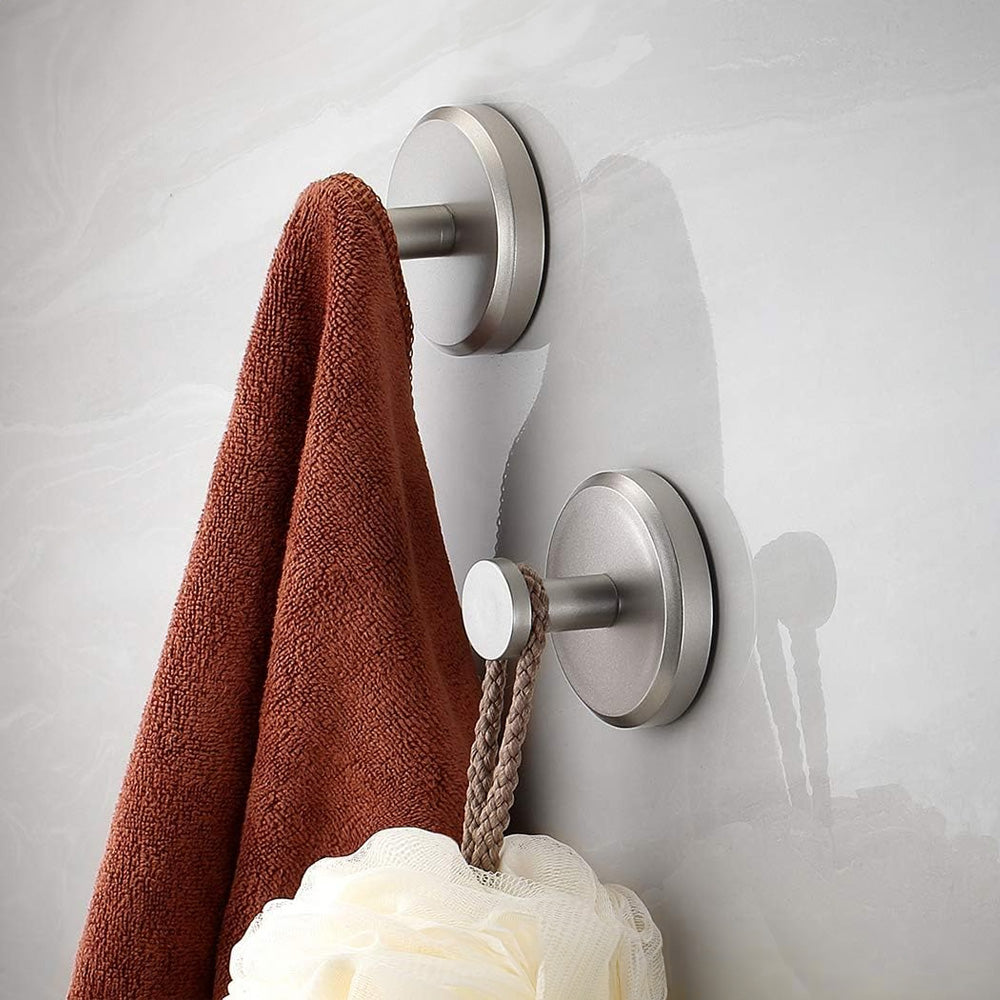 Handdoekhaak zonder Boren RVS Zuignap Badkameraccessoire Muurbevestiging Houder Handdoekhouder Zwart Zilver Goud Modern