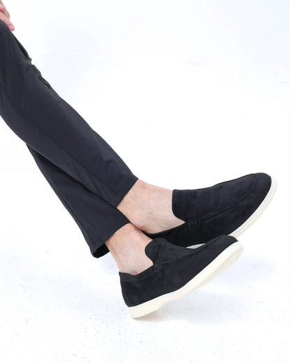 Heren Loafers Suède Instapschoenen Comfortabele Zool