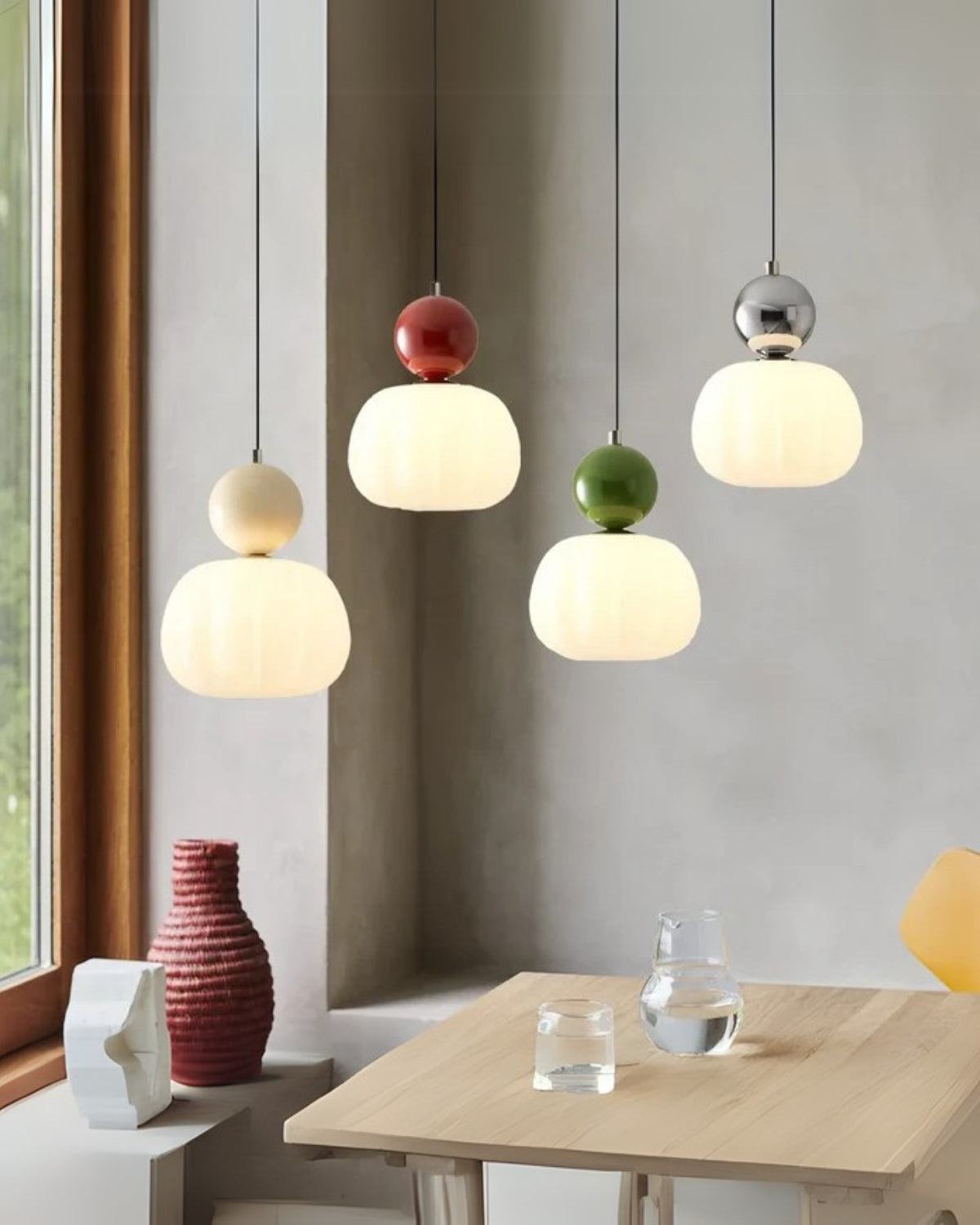 Art Deco Hanglamp Sculptuur met Warme Gloed voor Woonkamer Eetkamer