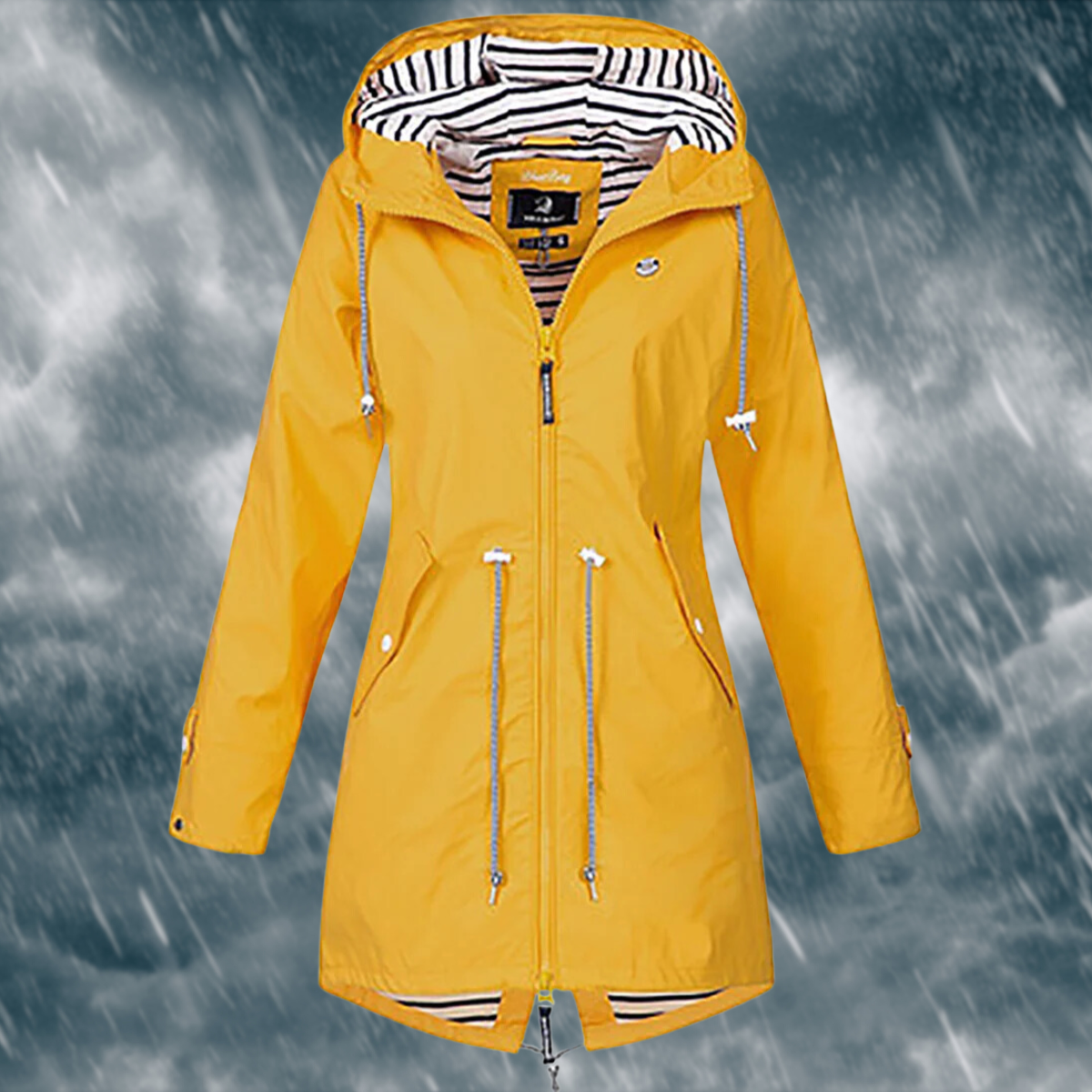 Dame Regenjas Elegante Waterdichte Mantel