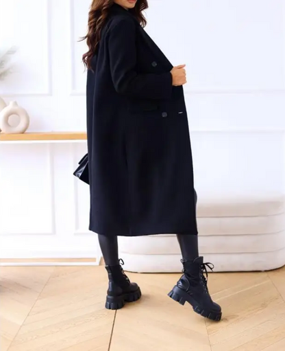 Dames Trenchcoat Lange Warme Herfst Winter Coat
