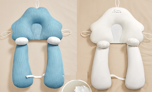 Ergonomisch Babykussen met Hoofdondersteuning Katoenen Wiegkussen Pasgeboren