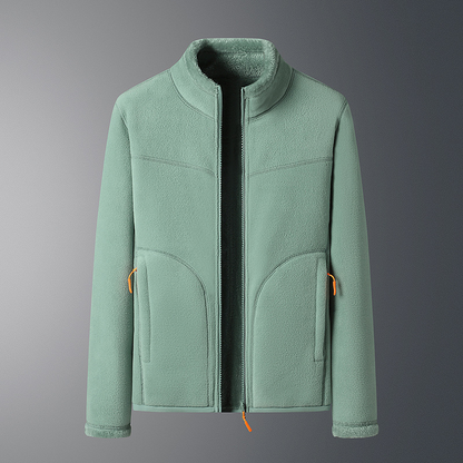 Fleece Vest Warm met Lange Mouwen en Ritszakken