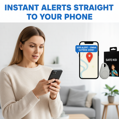 GPS Tracker Schooltas Waterdicht Real-Time Locatie SOS-Knop Klein Licht Oplaadbaar met Draagtasje