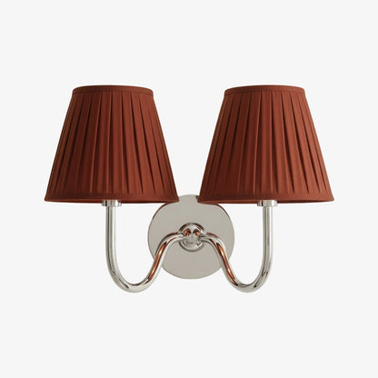 Wandlamp met Geplisseerde Stoffen Kap – Klassieke Verlichting voor Slaapkamer en Woonkamer