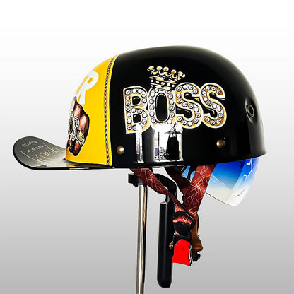 Motorhelm Halfopen Baseball Stijl DOT ECE Gecertificeerd Dagelijks Rijden Veiligheid Comfort Bescherming
