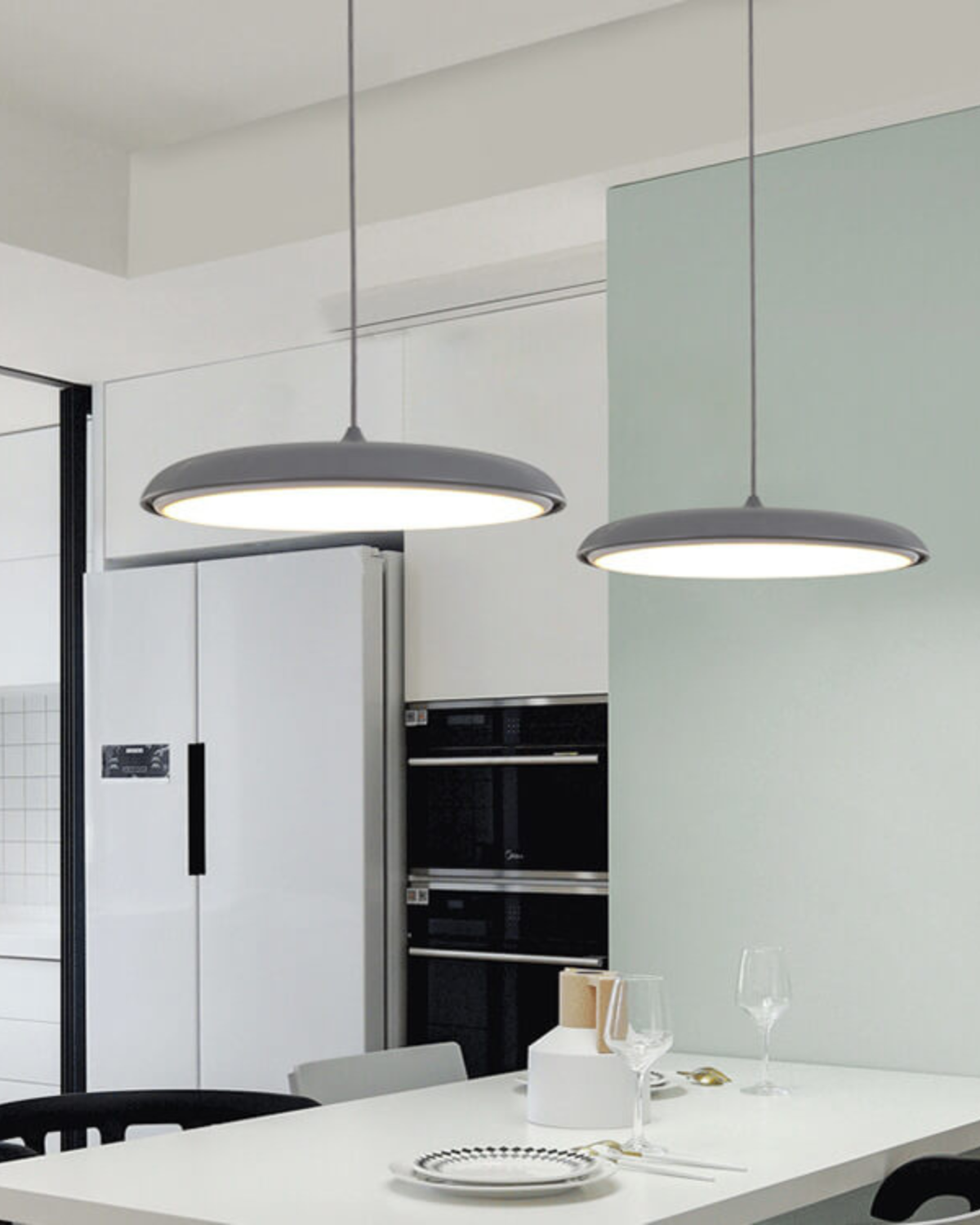 Ronde Hanglamp met Zachte Lichtverspreiding Zwart Grijs Groen Roze Wit Oranje ø25cm ø40cm Modern Scandinavisch Design voor Eetkamer Woonkamer Werkplek