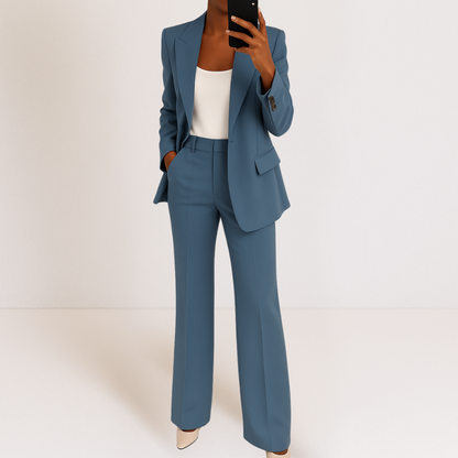 Dames Blazer Broek Set Tweedelig Kostuum