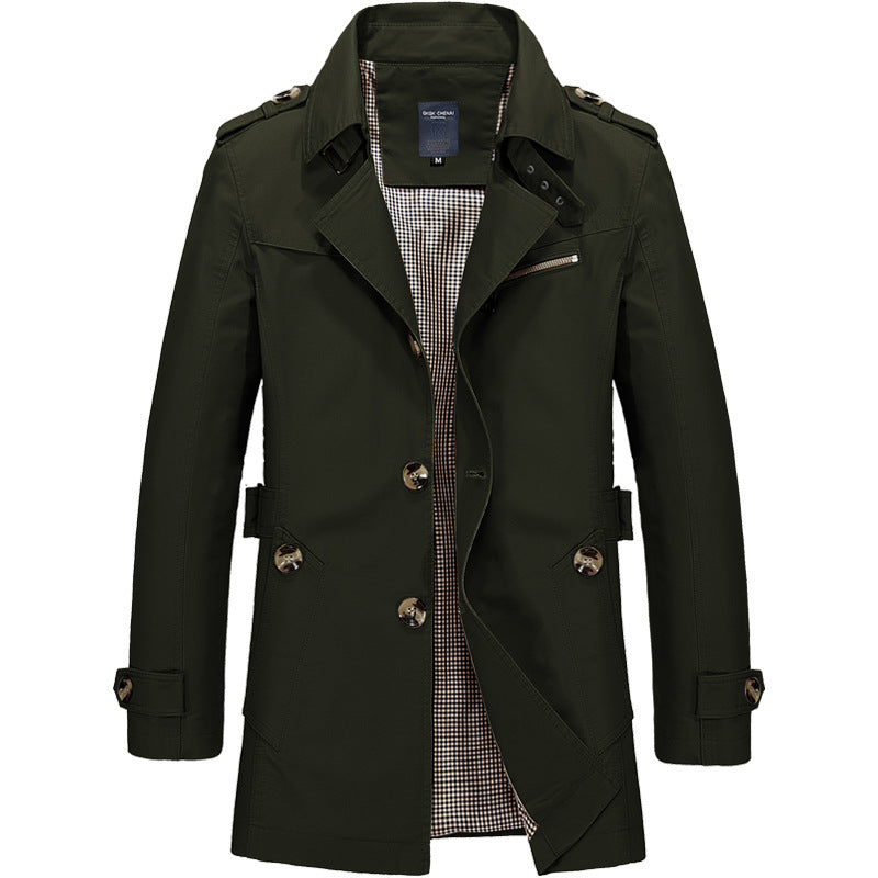 Heren Winterjas Trenchcoat Gevoerd Warm Sherpa