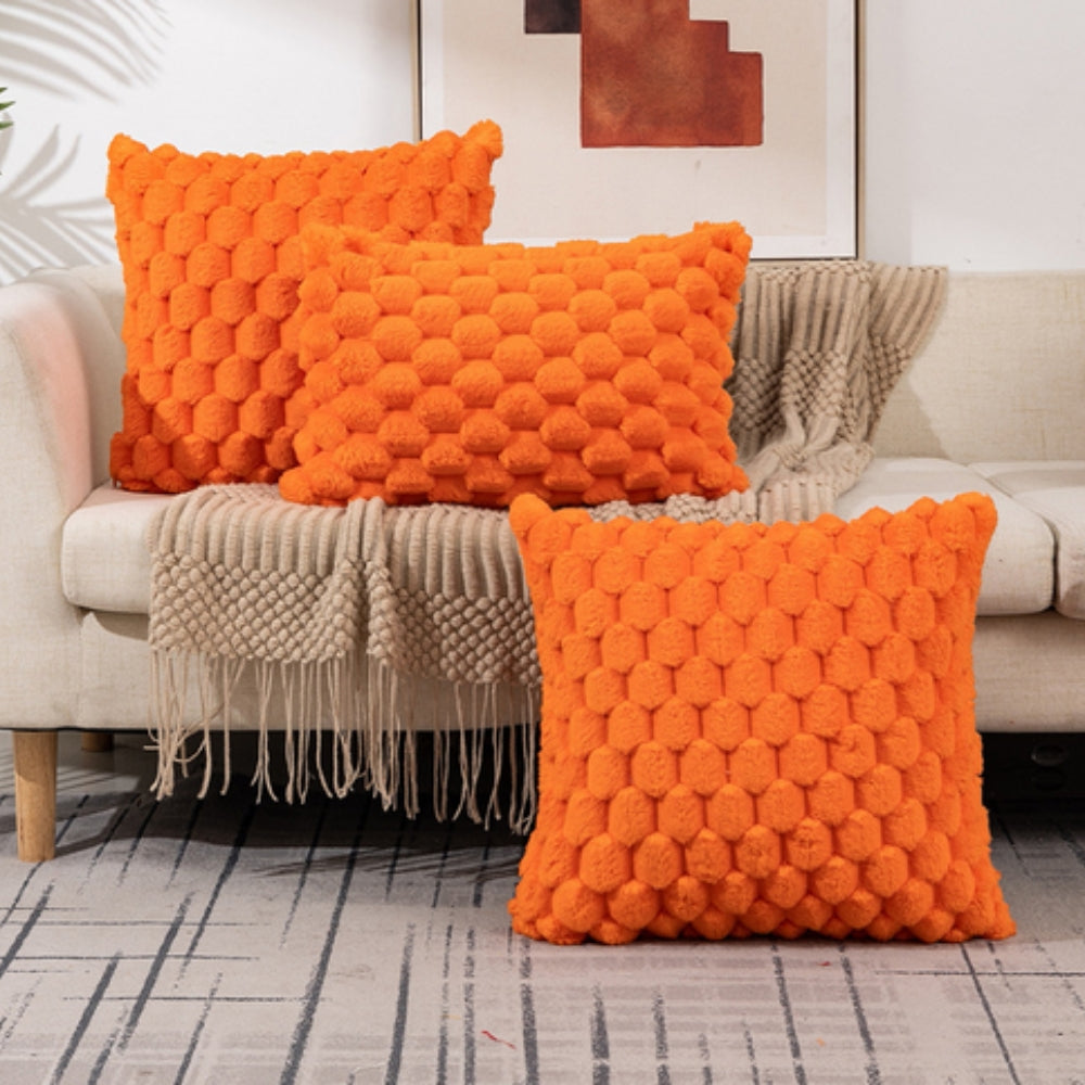 Zachte Kussenslopen met Geribbelde Marshmallow Textuur – Luxe Kussenhoes in Crème, Roze, Grijs, Zwart voor Woonkamer & Slaapkamer