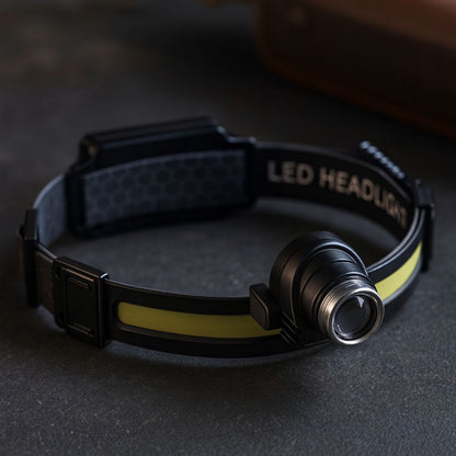 Krachtige LED Hoofdlamp 1000 Lumen met Roodlicht en Zoom Functie voor Wandelen Kamperen