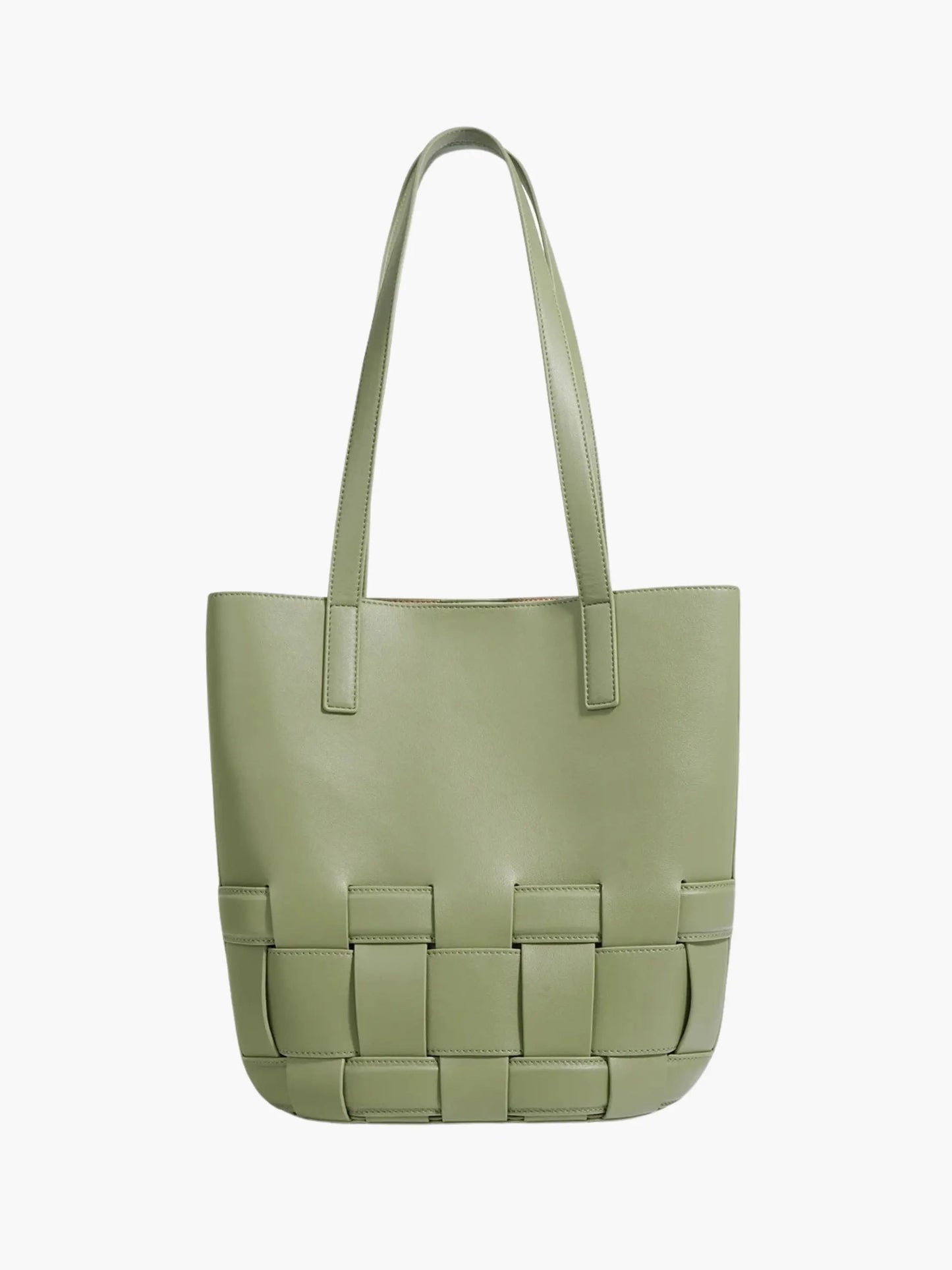 Leren Schouder tas voor Dames met Gevlochten Patroon