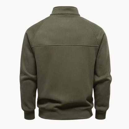Heren Trui Katoenmix Quarter-Zip Casual Design
