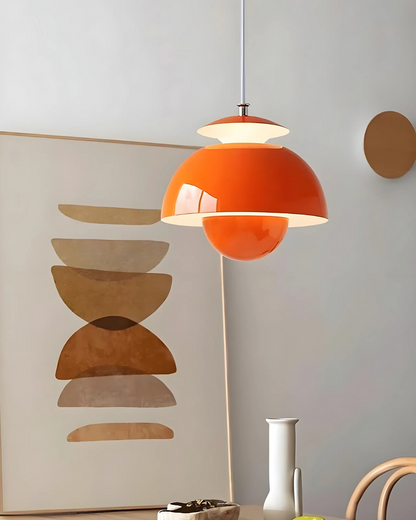 Minimalistische Hanglamp Wit Rond Design Scandinavisch Interieur Eetkamer Slaapkamer Woonkamer Sfeerverlichting