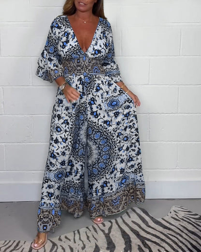 Vrouwelijke Jumpsuit Vintage Stijl