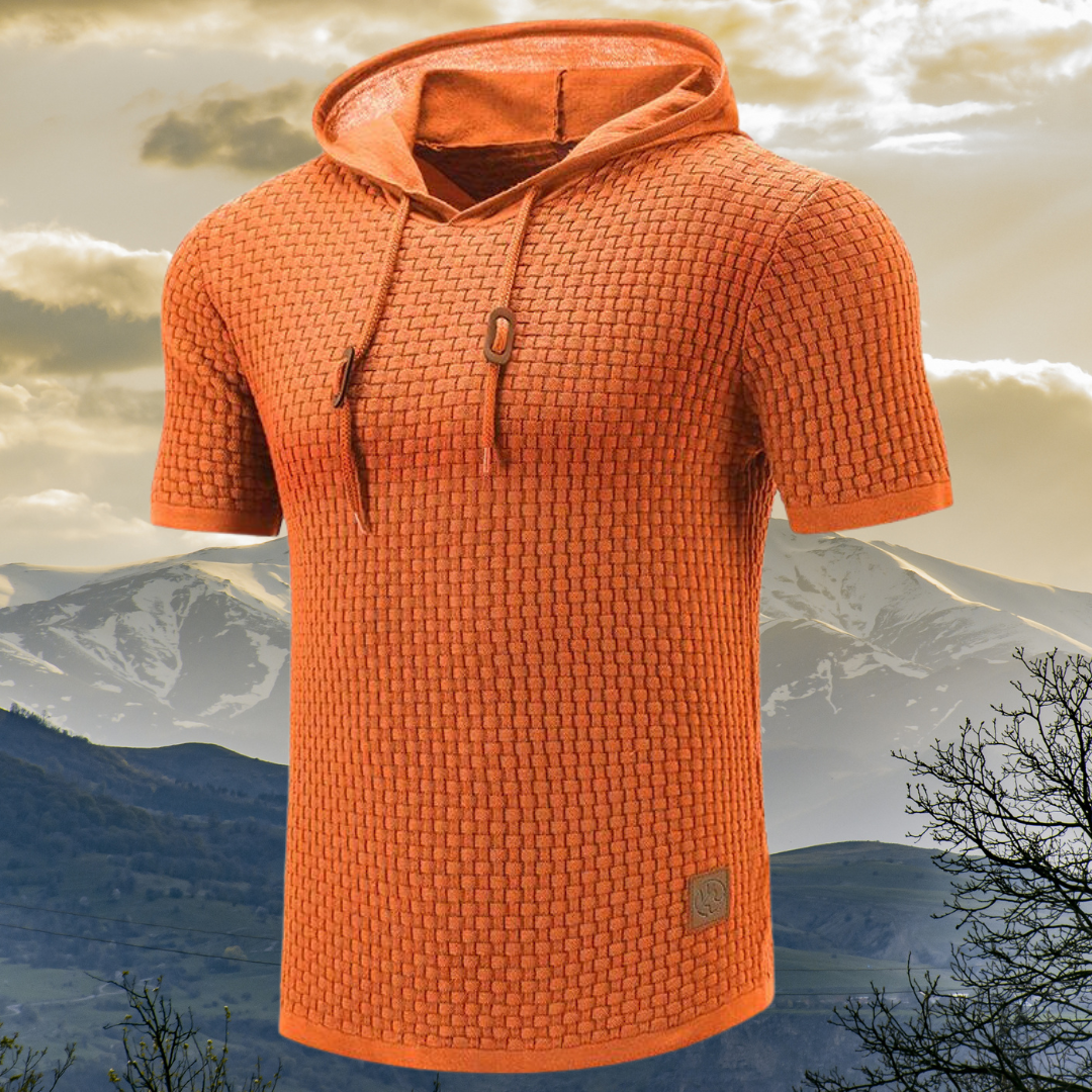 Korte Mouwen Sweatshirt met Capuchon voor Heren