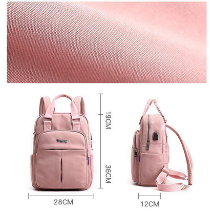 Waterdichte Dagelijkse Rugzak met USB Oplaadpoort Zwart Grijs Roze Groen Blauw Rood Multifunctioneel voor Werk School Reizen Laptop iPad Telefoon Opslag