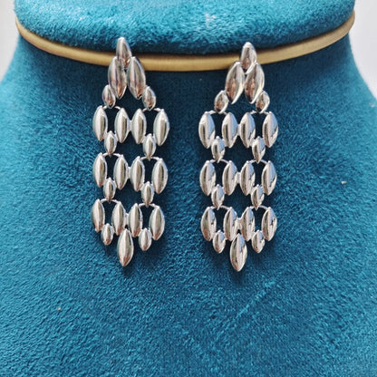 Dames Oorbellen Luxe Schakel Gevlochten Design