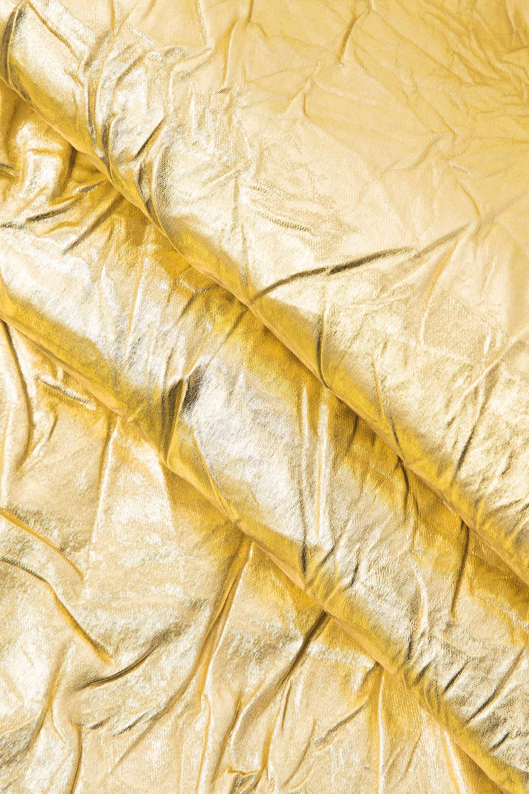 Metalen Midirok Elastische Taille met Crinkle Effect