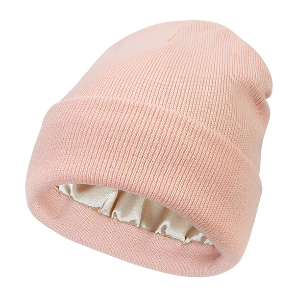 Zijden Wintermuts Dames Wol Voering Haarbescherming Ademend Windbestendig Warm Winteraccessoire Mode