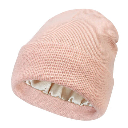 Zijden Wintermuts Dames Wol Voering Haarbescherming Ademend Windbestendig Warm Winteraccessoire Mode