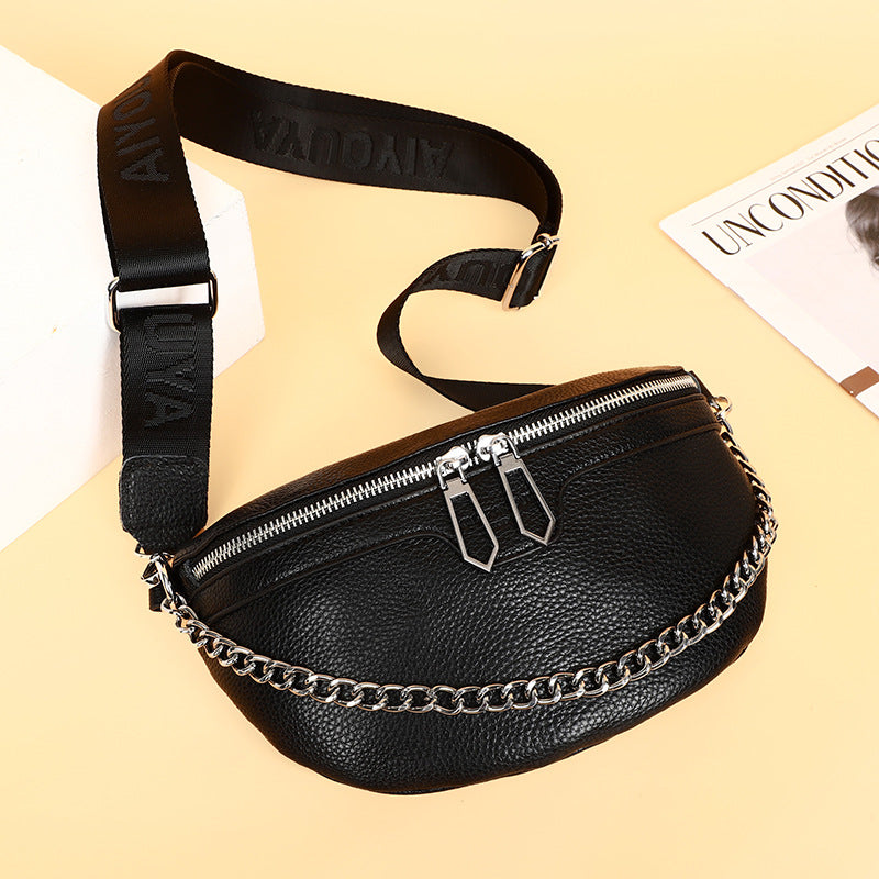 Leren Crossbody Tas voor Dames met Ketting Sluiting - StudioMarella