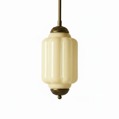 Vintage Melkglazen Hanglamp met Gegolfde Rand – Scandinavische Sfeerverlichting voor Keuken en Slaapkamer