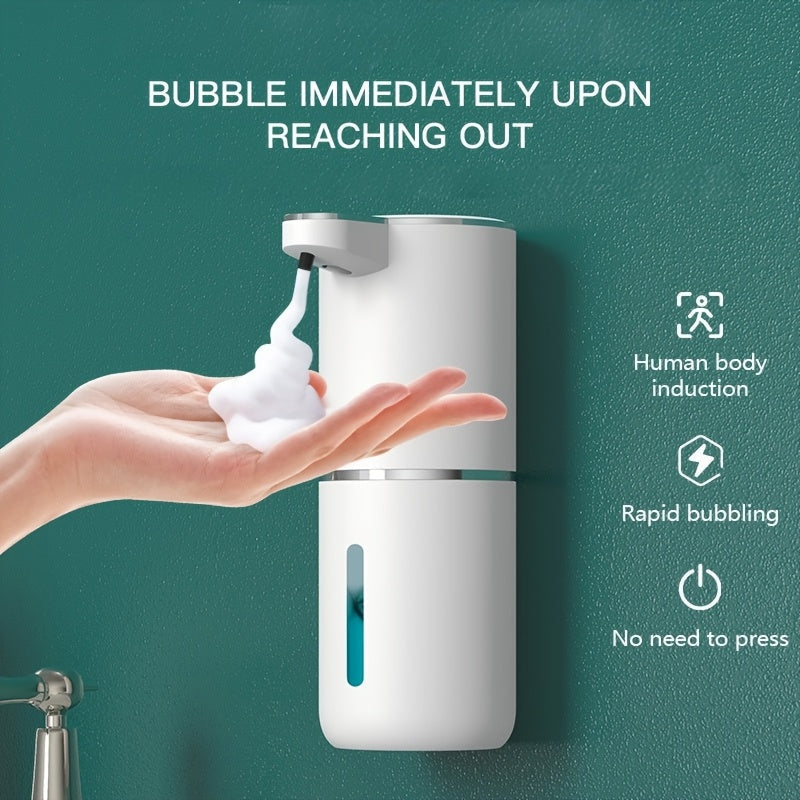 Automatische Zeepdispenser Sensor 380ml Kunststof Wit Badkamer Keuken Wandmontage Schuimdispenser USB Oplaadbaar