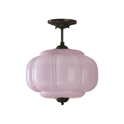 Vintage Melkglazen Hanglamp met Gegolfde Rand – Scandinavische Sfeerverlichting voor Keuken en Slaapkamer