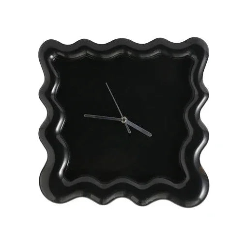 Wandklok Wit Golvend Frame 30cm Minimalistisch ABS Woonkamer Slaapkamer Modern