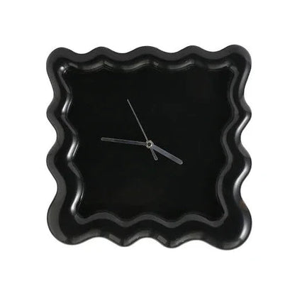 Wandklok Wit Golvend Frame 30cm Minimalistisch ABS Woonkamer Slaapkamer Modern