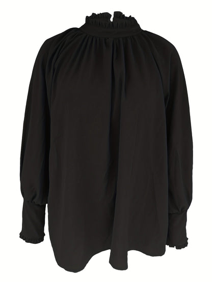 Vrouwelijke Blouse met Strik en Ruches Zomers Model
